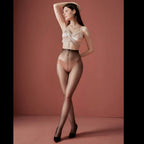 Men's Oil Glossy Sheer High-Stretch Pantyhose Tights Satin Smooth Hosiery