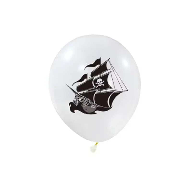 12PCS Pirate Theme Party Balloon Skeleton Props Halloween Party Decor Happy Birthday Party Decoration Kids Carnival Party Supply - Big Tim's Magic Emporium