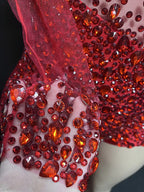 Sexy Mesh Lace Bodysuit Playsuit – Sheer Stage Costume for Nightclub, Dance & Performance | Stardust Starlets