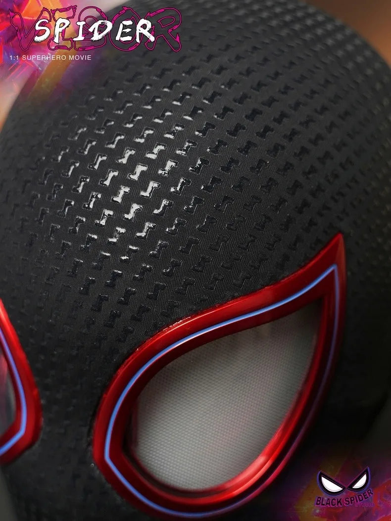 1:1 Mascara Miles Spider-Man Headgear Cosplay Moving Eyes Electronic Mask Remote Control Toys Cosplay costume Adults Kids Gift by Big Tim's Magic Emporium