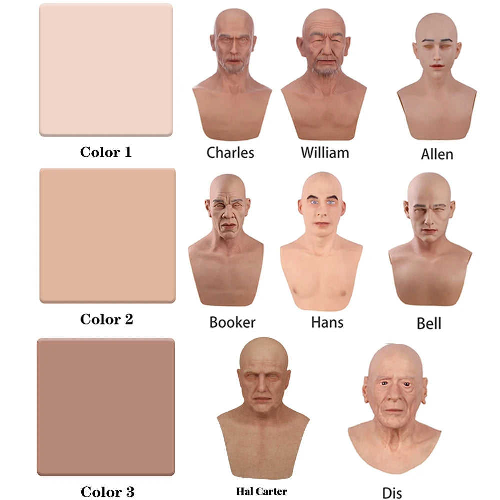 Crossdressing Soft Silicone Cosplay Costume Masks Props for Crossdresser Transvestite Halloween Men's silicone masks realistic - Big Tim's Magic Emporium