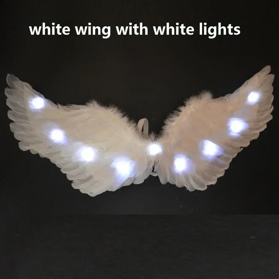 Party Glow LED Angel Feather Wing with Luminous Light Up Effect for Costume Birthday, Wedding and Christmas - Big Tim's Magic Emporium