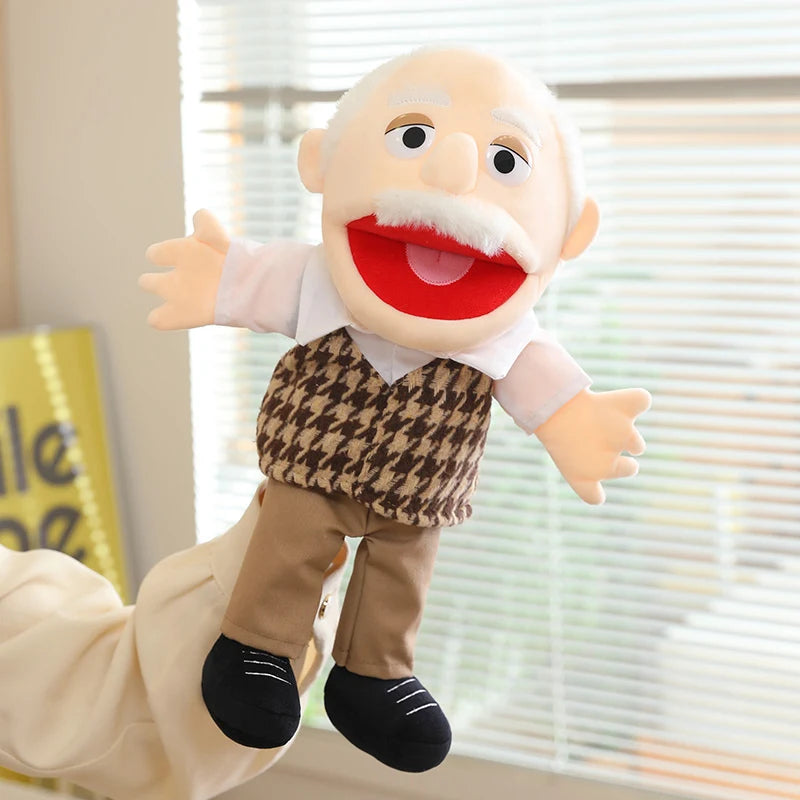 Family Hand Puppets – 38cm Plush Character Puppets for Storytelling & Role Play - Big Tim's Magic Emporium