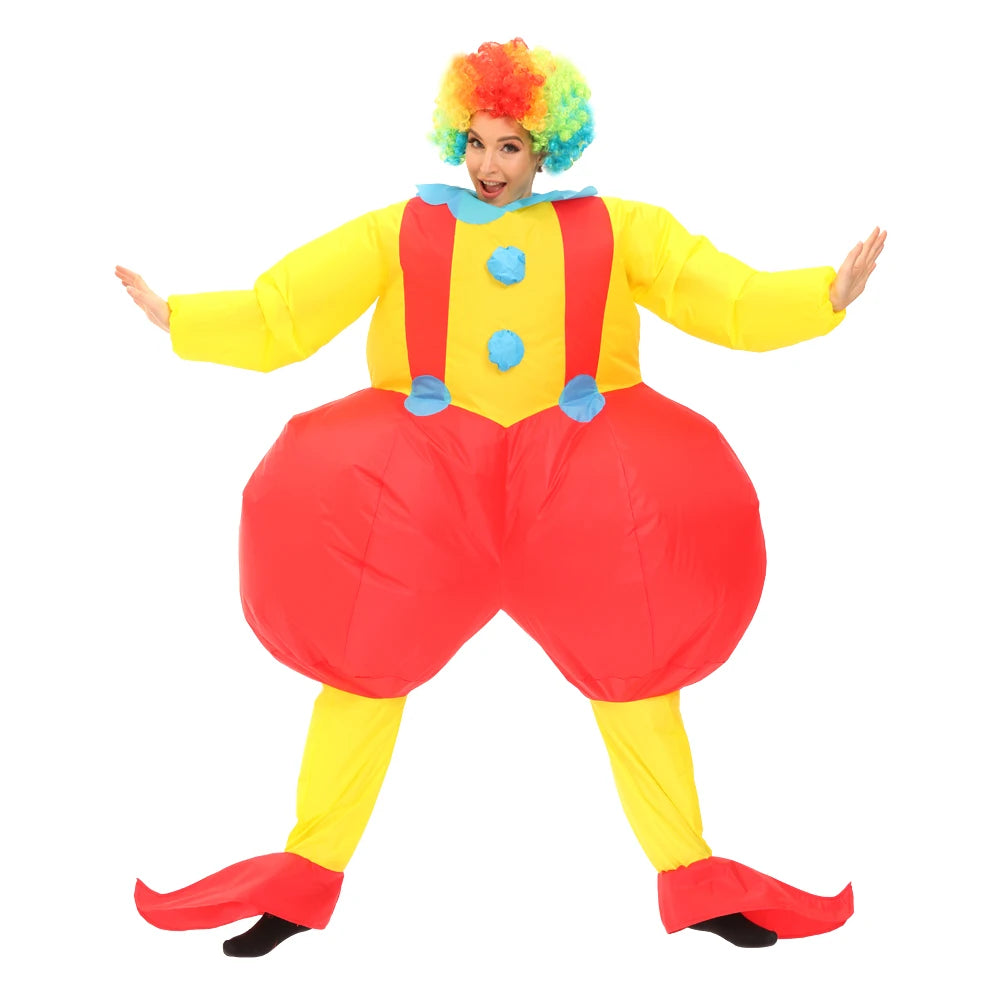 New clown inflatable costume, funny suit, mascot Purim, Halloween and Christmas party Cosplay costume for adults, with multiple - Big Tim's Magic Emporium