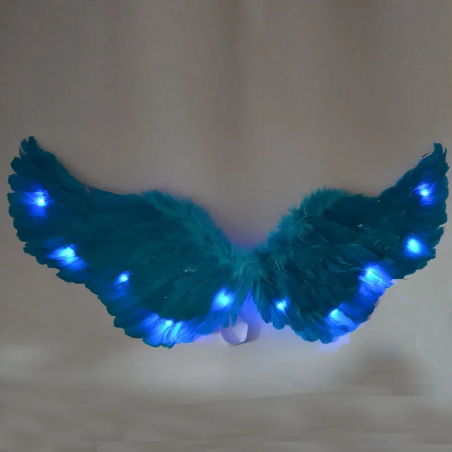 Party Glow LED Angel Feather Wing with Luminous Light Up Effect for Costume Birthday, Wedding and Christmas - Big Tim's Magic Emporium