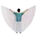 LED Luminescent Cloak Adult Dancers Luminous Butterfly Wing Stage Performance Belly Dancing Party Photo Prop Telescopic Sticks