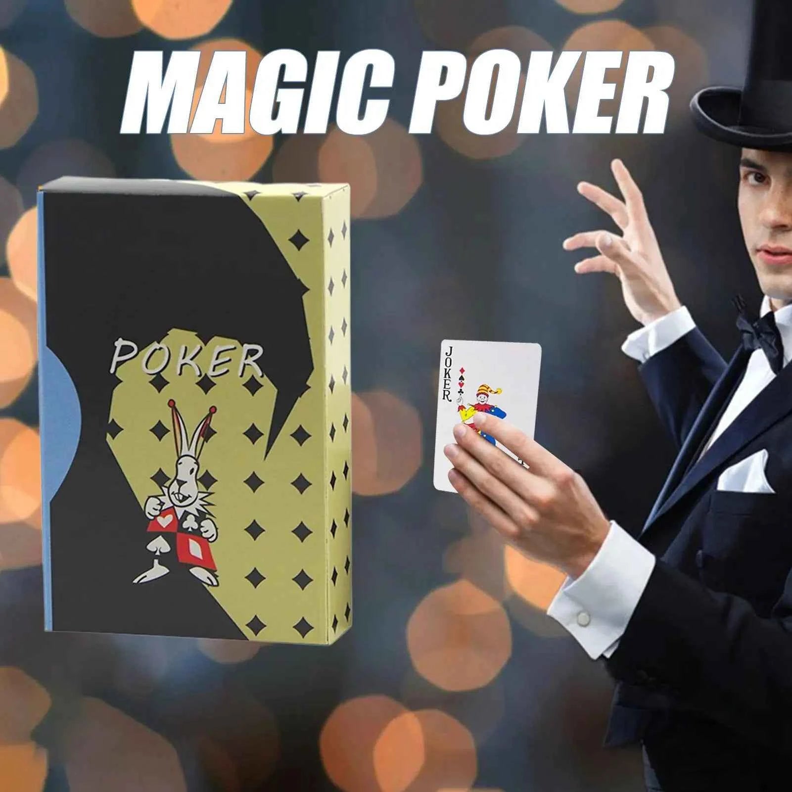 Deck Cards for Trick Beginners Deck Trick Poker Props Collectible Entertainment Poker Stage Performance Props with Instruction
