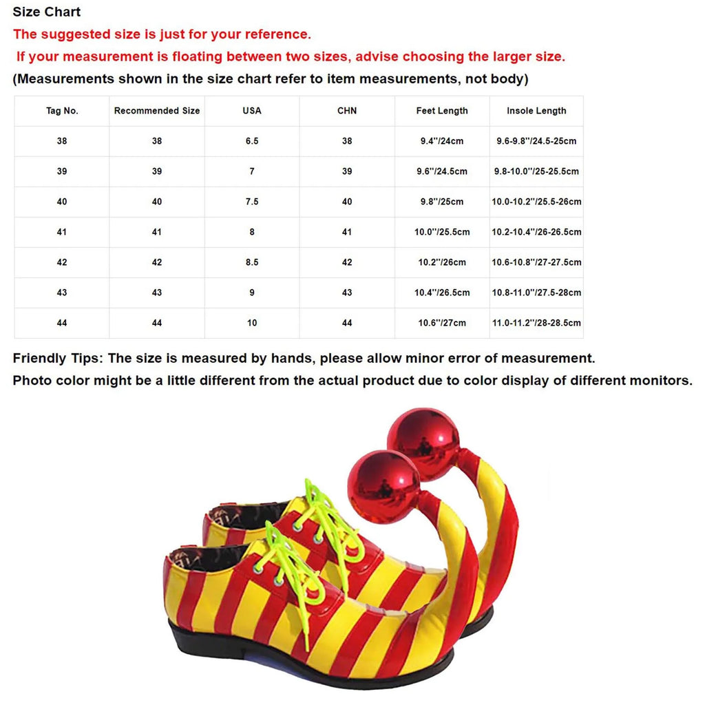 Adults Funny Clown Shoes Amusement Park Role-play Circus Performance Costume Accessories Halloween Carnival Theme Party Supplies - Big Tim's Magic Emporium