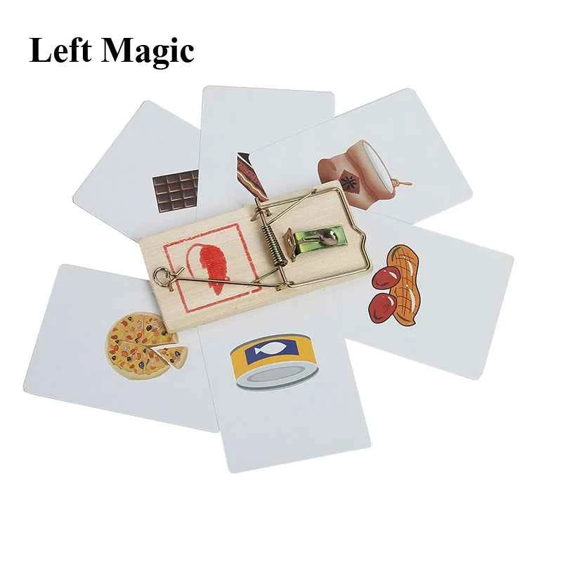 Mouse Traps Find Cards Prediction Close Up Street Magic Tricks Prophecy Seach Playing Cards Magic Props Illusion Mentalism