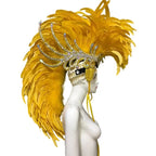 The Stardust Dynasty – Majestic Velvet & Feather Samba Masquerade Crown