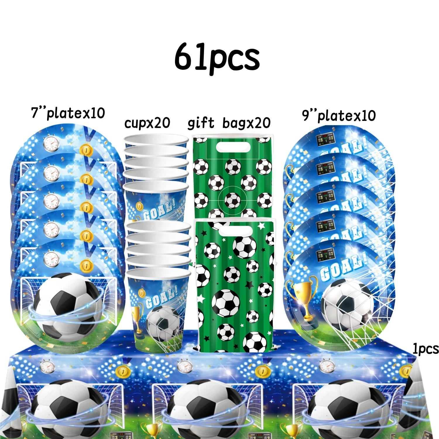 Football Party Stuff Soccer Party Tableware Tablecloth Napkin Cup Plate Soccer Party Backdrop Baby Shower Football Party Favors - Big Tim's Magic Emporium