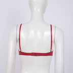 Patent Leather Underwired Open-Cup Bra