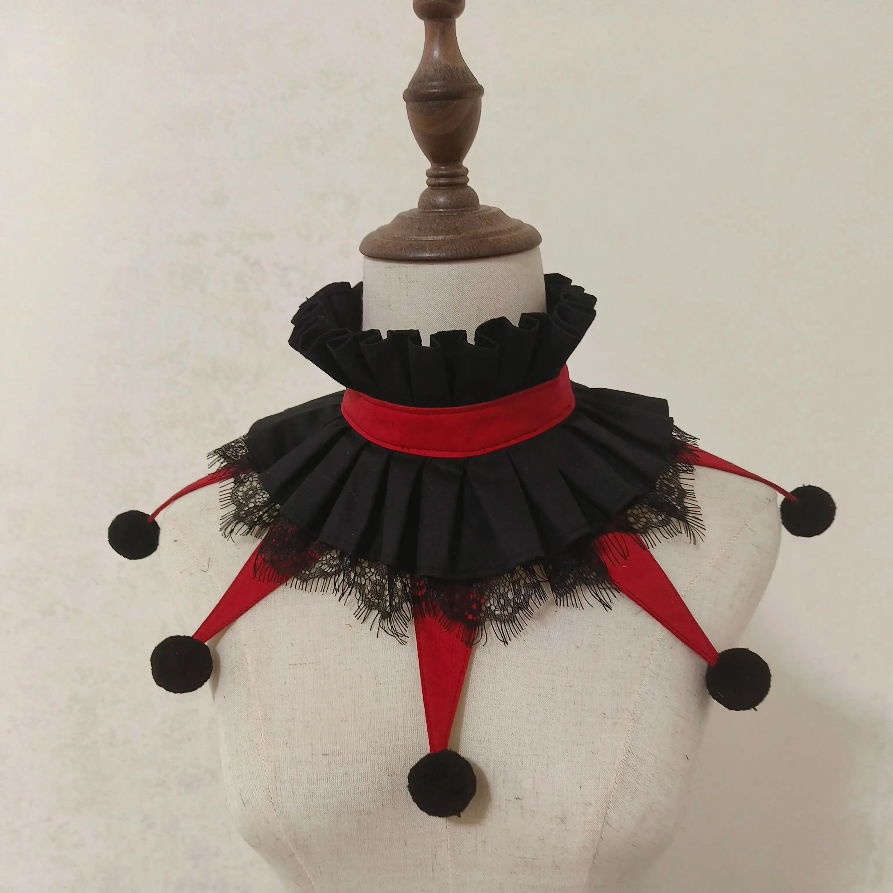 Handmade Halloween Colorful Clowns Chocker Cute Wear Fairy Tale Style Clown Collar Cos Stage Clown Ruff Collars - Big Tim's Magic Emporium