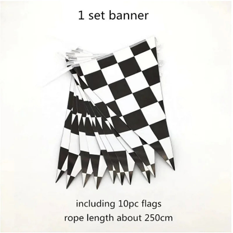 1 Set Racing Car Party Paper Banner For Birthday Festive Event Decor - Big Tim's Magic Emporium