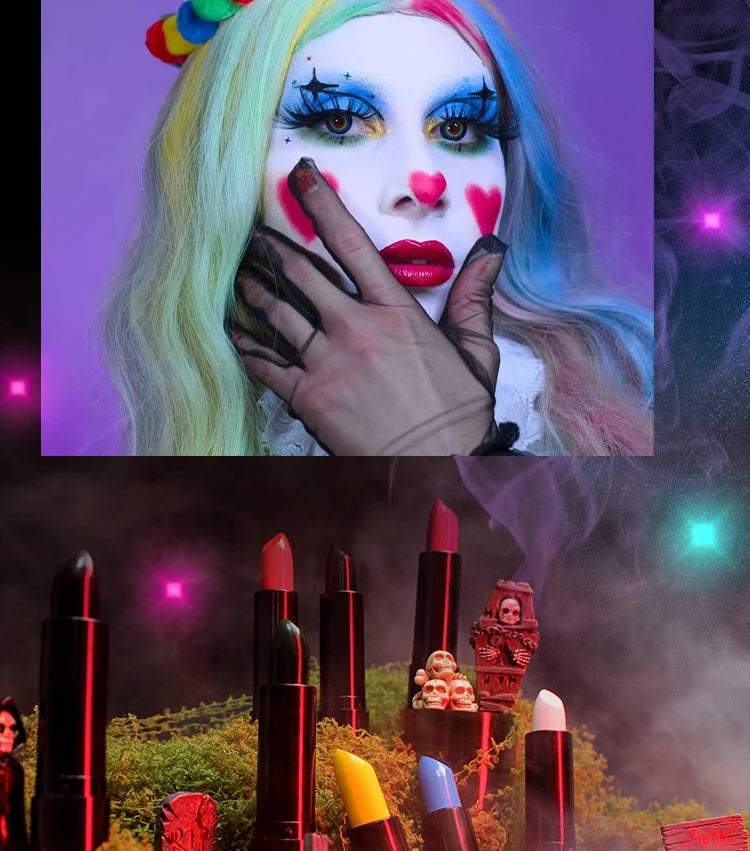 Halloween Face Body Painting Stick Cream Waterproof Light Neon Green Purple Pink Black White Paint Cream Party Art Makeup