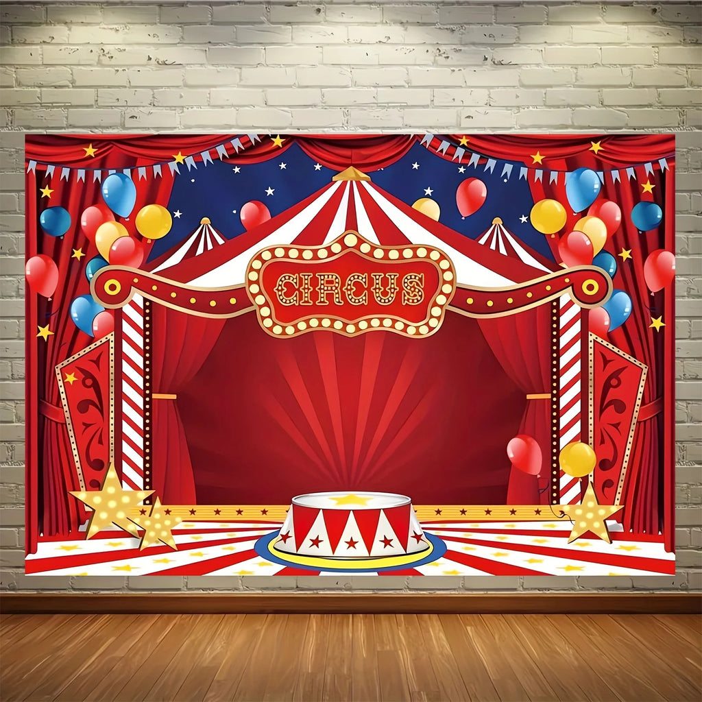 Circus Carnival party background Fabric Carnival theme party decoration background Circus birthday party background - Big Tim's Magic Emporium