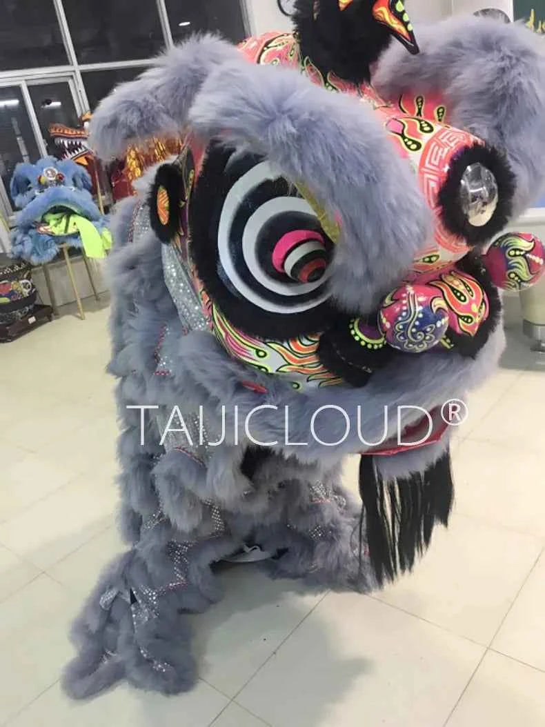 Southern Lion Dance Props for Adults, Double Performance Use, Wool Dragon Lantern, Authentic Lion Awakening Props.