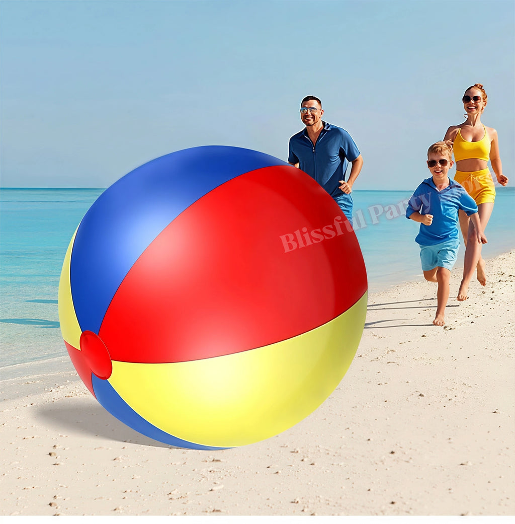 Inflated Large Pvc Soccer Ball Football Beach Balloons Water Party Swimming Pool Kindergarten Outdoor Games Supplies Party Props