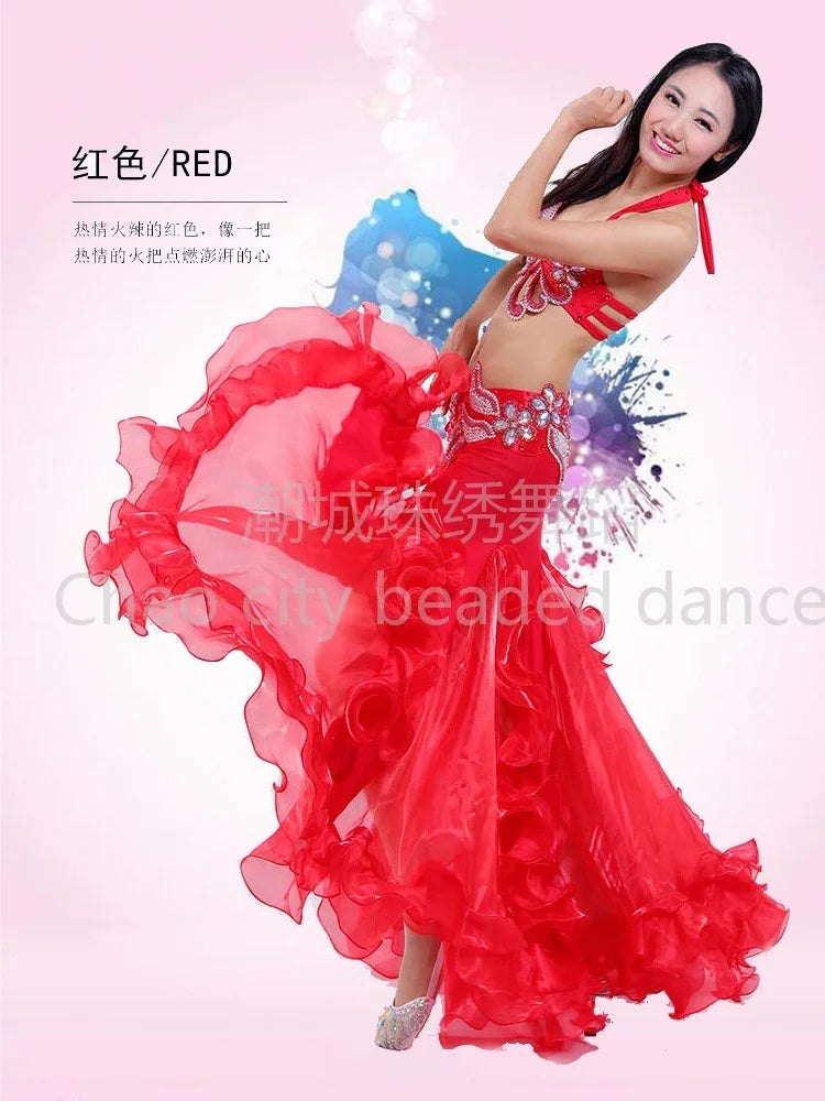 Customized Halloween Belly Dance Costume Set | Exotic Dancewear with Big Skirt - Big Tim's Magic Emporium