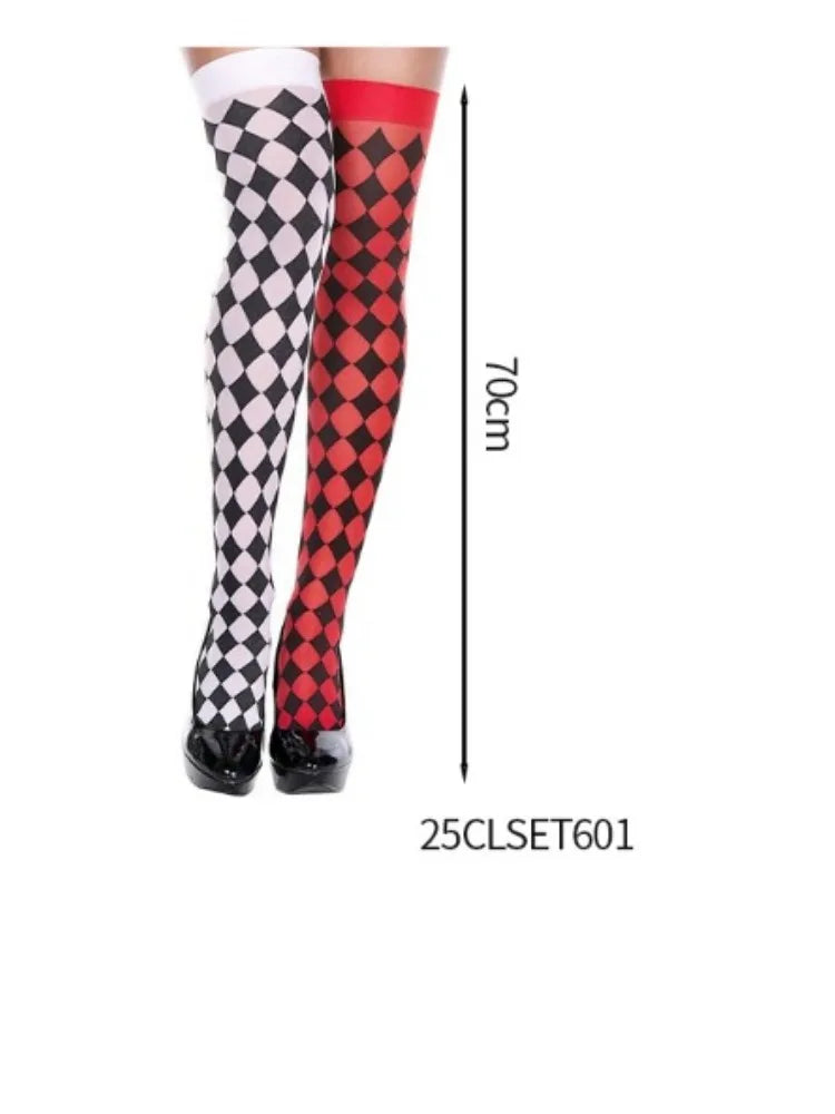 PESENAR Complete clown costume Girl Halloween Circus Scary villain tutu Holiday Party Party Halloween Party anime accessories - Big Tim's Magic Emporium