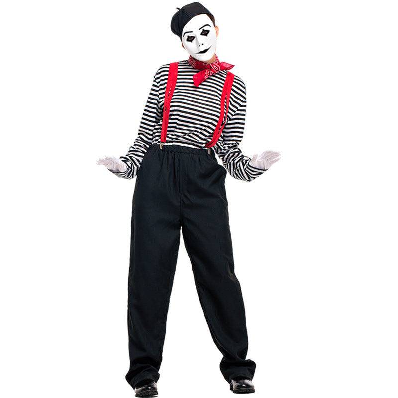 Mime Actors, Couples, Clown Costumes, Men and Women's Game Costumes, Japanese Halloween Comical Performance Costumes, JUPAOPAO - Big Tim's Magic Emporium