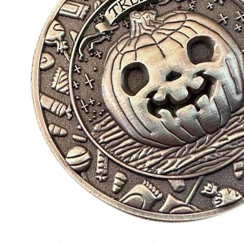 Trick Or Treat Coin, Halloween Coins With Pumpkins, Trick Or Treat Festive Decorations And Party Favors Halloween