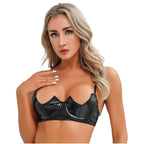V-Notch Underwired Open Chest Bra Top