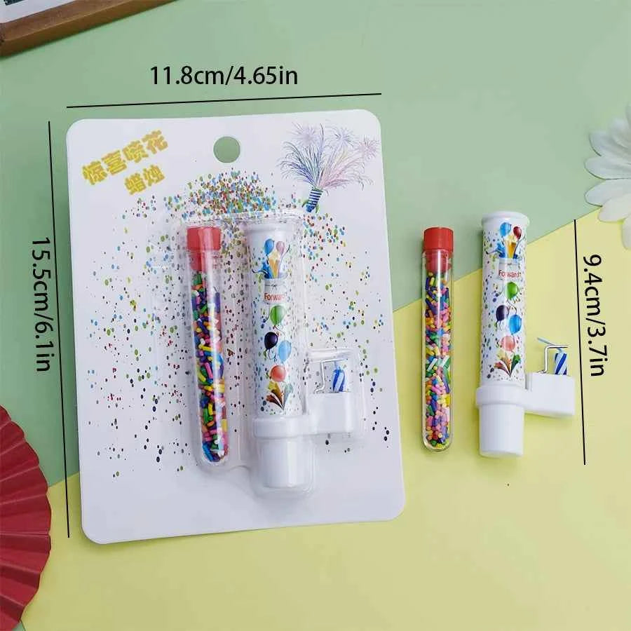 Surprise Candles Happy Birthday Cake Decorated Candles Creative Catapult Candy Effects Decorated Candles
