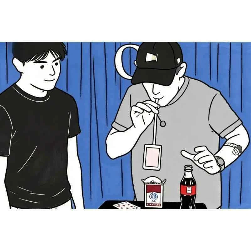 Professional Rising Card Sip Magic Gustavo R Close Up Magic Gimmicks Trick Illusions Street Bar Comedy Prop Magia Magician