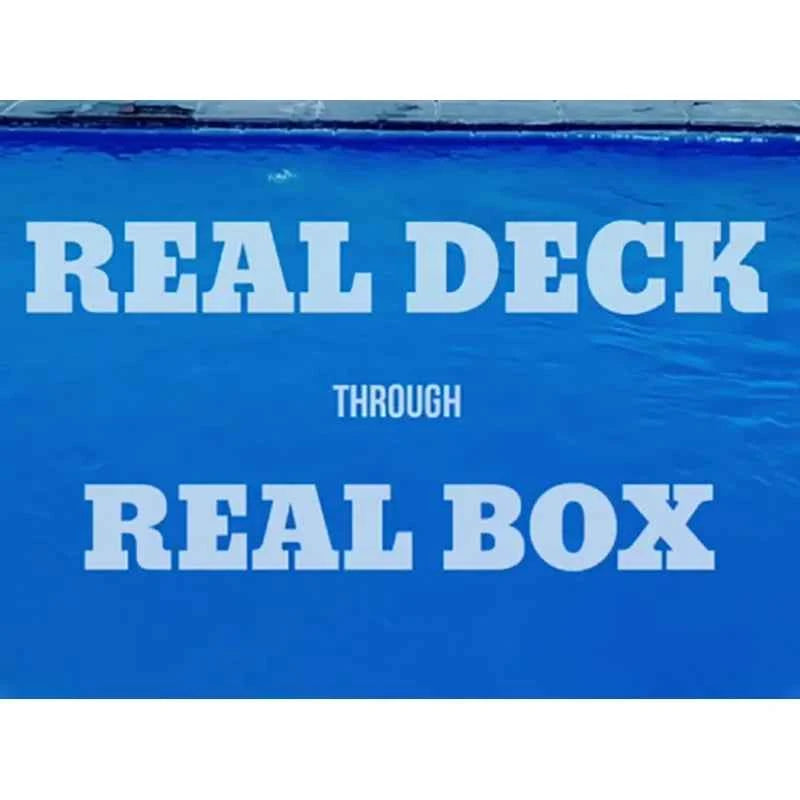 Deck Out Magic Tricks Real Deck Passing Thru Box Visual Card Magia Magician Close Up Street Illusions Gimmicks Mentalism Props
