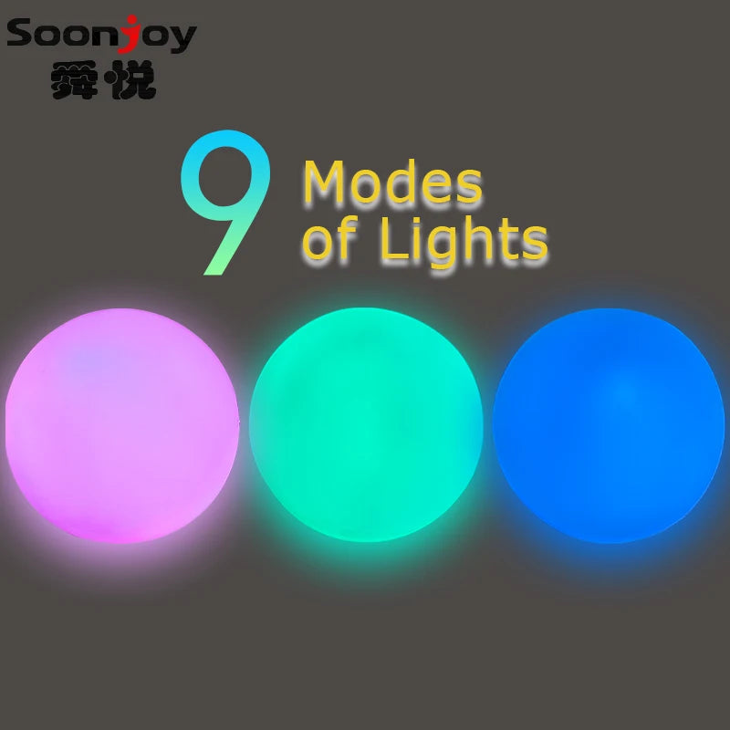 LED Juggling Balls Glow Balls USB Rechargeable Soft PVC Light up Ball （Set of 3）