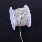 The Stardust Pearl Stream – Premium Silver Base Glass Rhinestone & ABS Pearl Cup Chain Trim