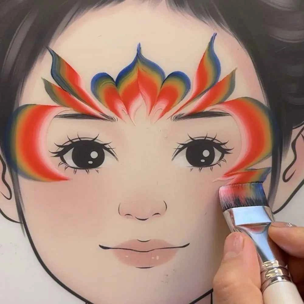 Body Pinting Face Body Art Paint Multifunctional Wooden Handle Drawing Art Pen with Storage Box Portable Oil Painting Brushes