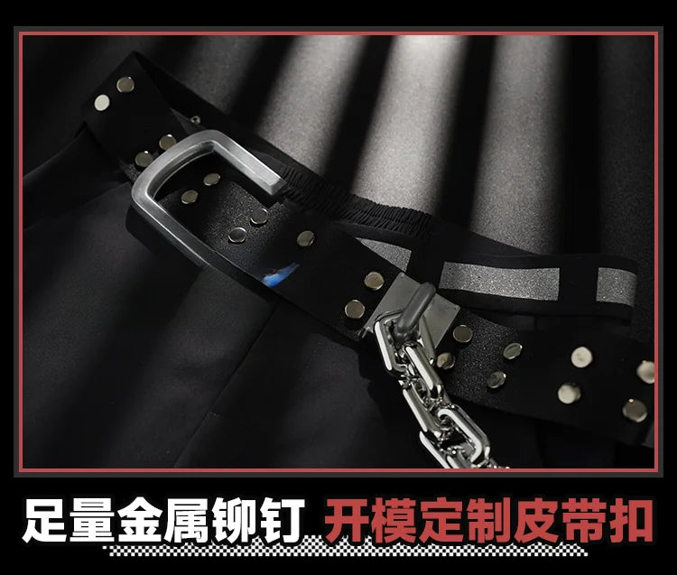 Billy Kid Cosplay Costume Face Cover Lighted Mask Game Zenless Zone Zero Cunning Hares Leather Uniform Halloween Party Men - Big Tim's Magic Emporium