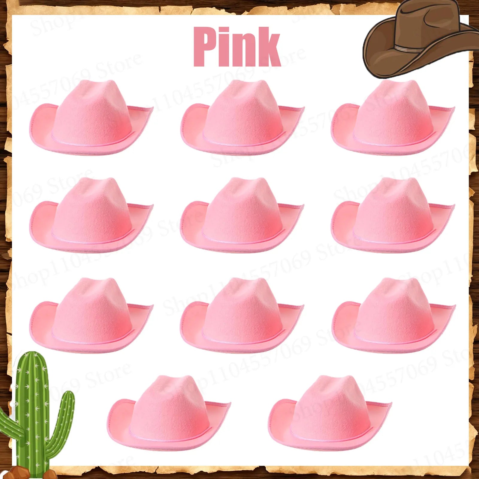 6-48Set Kids Western Cowboy Hats with Bandanas Cowboy Party Hats for Birthday Party Cosplay Costume Party Western Party Favors - Big Tim's Magic Emporium