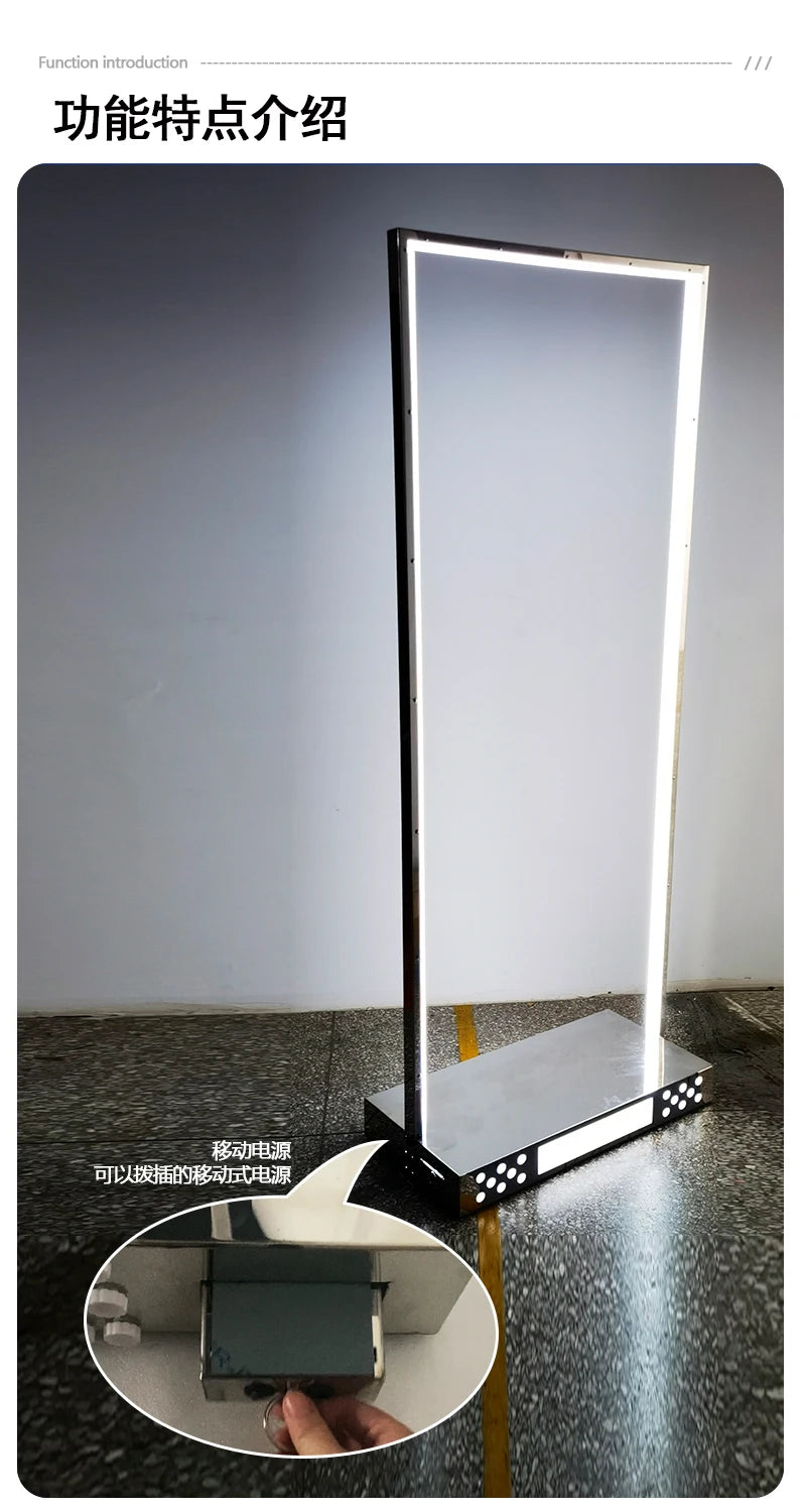 Luminous stainless steel door frame stage mobile stage props
