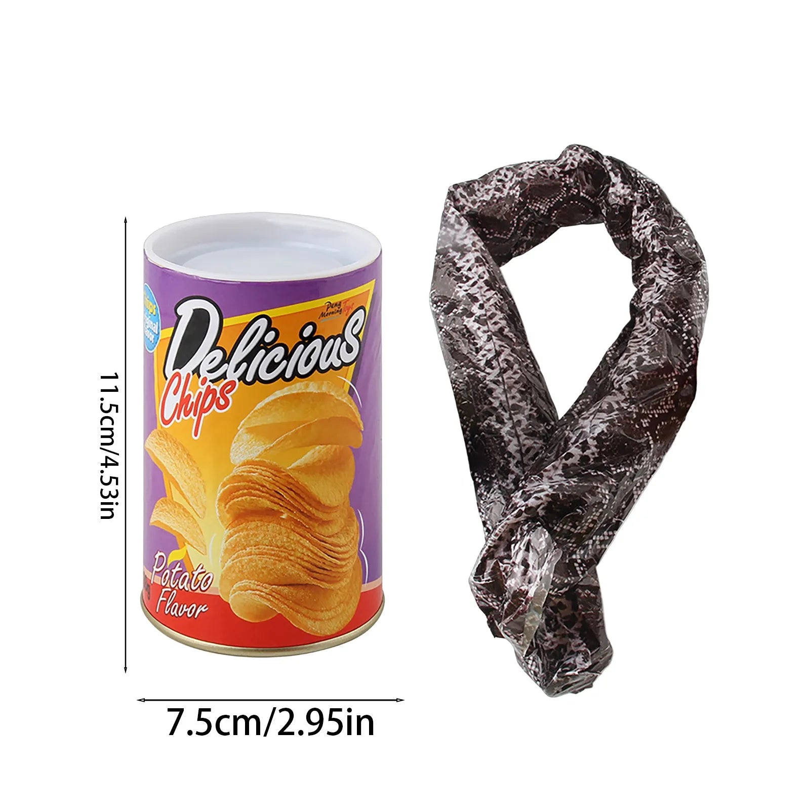 The Potato Chip Snake Stage Magic Tricks Snake Toy April Fool Day Halloween Party Jokes in A Can Gag Gift Scary Fries Fun Toys - Big Tim's Magic Emporium