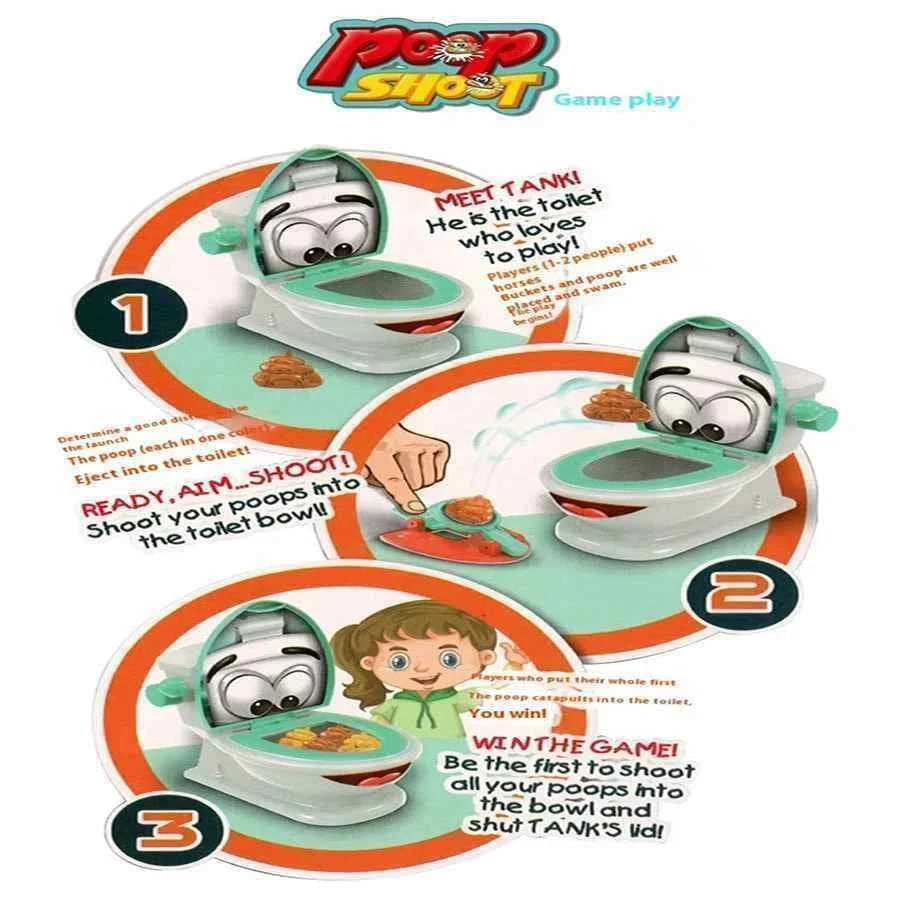 1Set child Poop Toilet Game 〔E〕Funny Toilet Trick Toy Party Game Board Games Flushing The Toilet For Kids Game Gifts〔Winter5〕