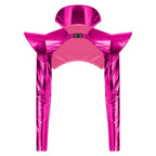 Metallic Shoulder Armor Shrug Crop Top & Sleeves Futuristic Pauldron Stage Costume