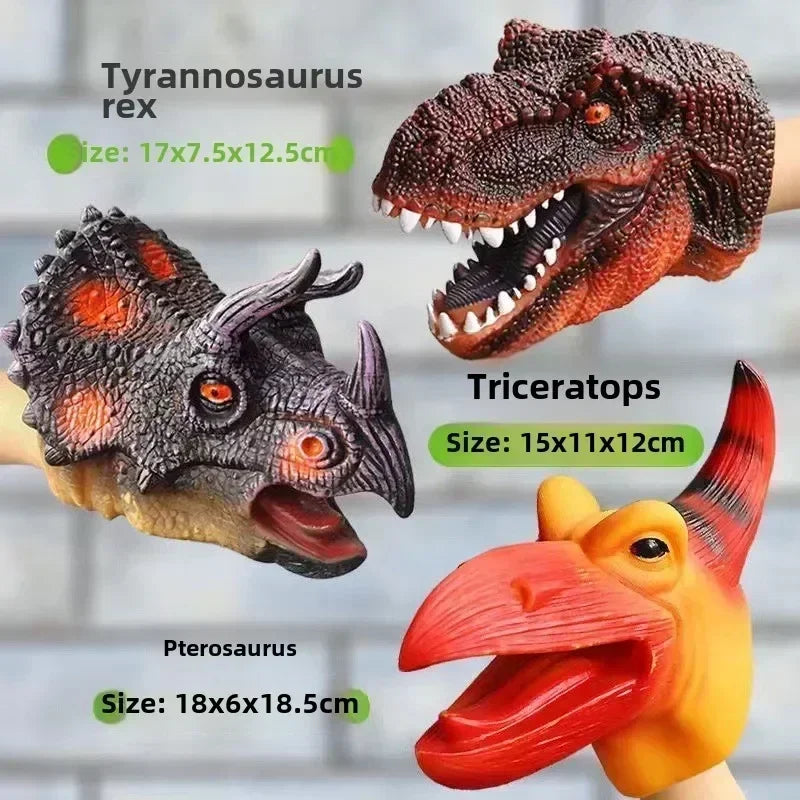 Hand Puppets Dinosaur head Model Toy T-Rex Dino Park Dolls Dinosaur Worlds Soft Toy for Gifts - Big Tim's Magic Emporium