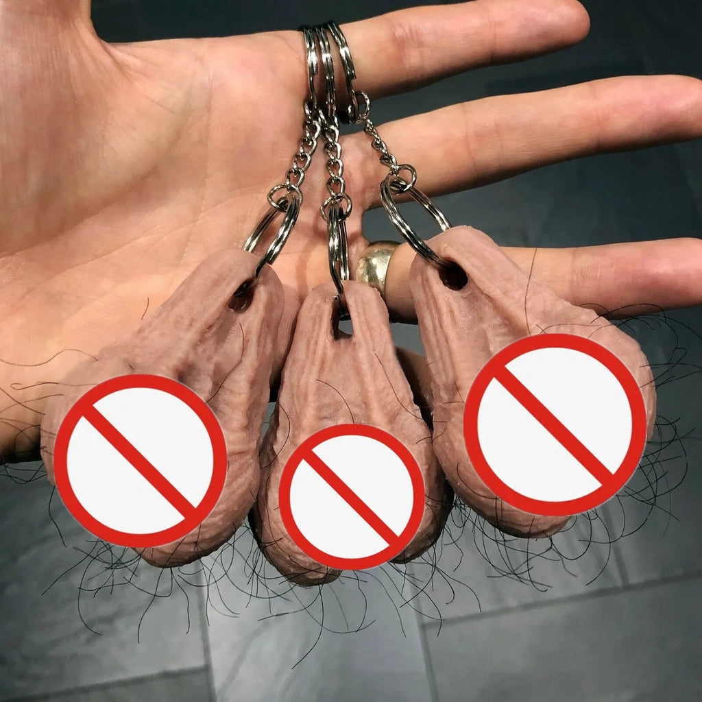 Funny Keychain Cute Car Keyrings, Funny Hairy Keyring Key Chain, Best Gag Christmas Birthday Gifts for Men Women Friends - Big Tim's Magic Emporium
