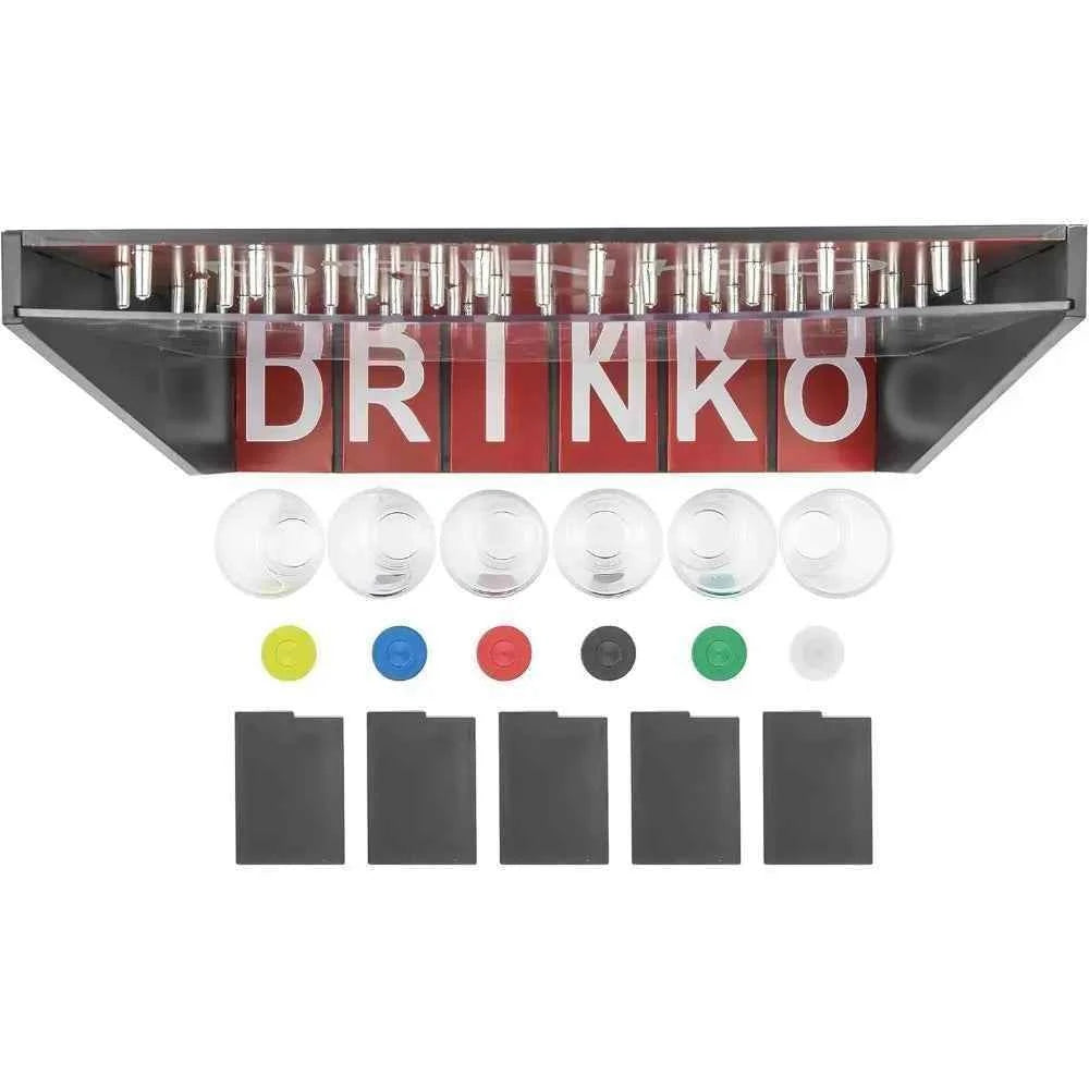 Drinko Drinking Game, Social Shot Glass Party Fun for Groups & Couples - Multicolor, Glass Shots, Durable Board with Metal Pegs