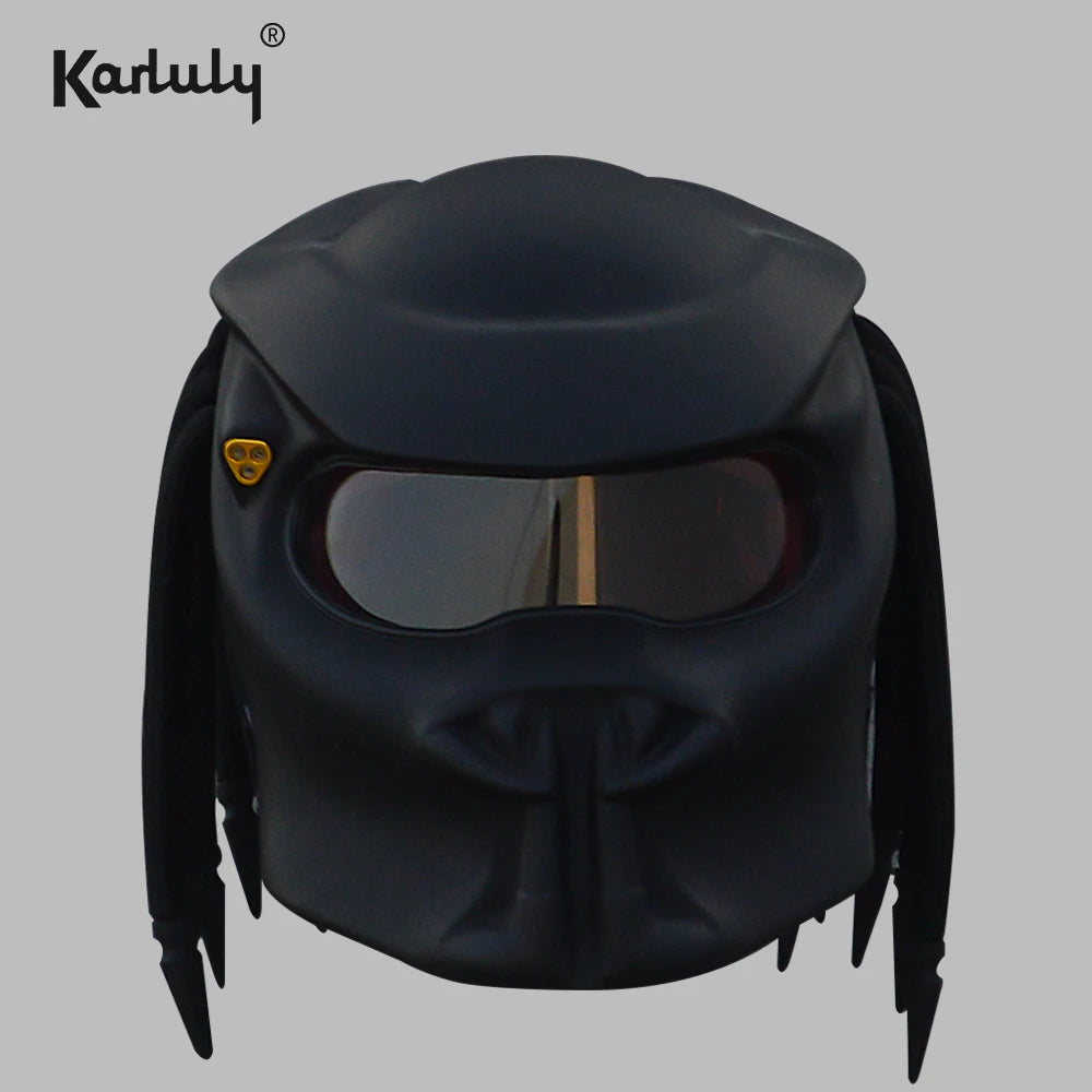 Personalized Full Coverage Predator Carbon Brazed Special Shape Helmet Vintage Motorcycle Sports Bike Full Face Party face mask - Big Tim's Magic Emporium