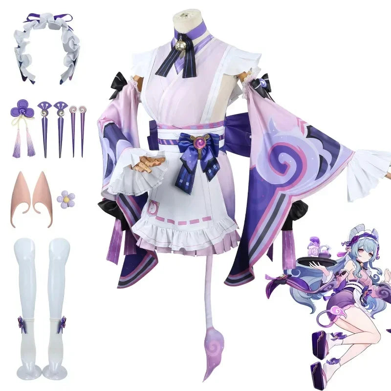 Mizuki Cosplay Costume Set | Fantasy Game Uniform with Wig for Women - Big Tim's Magic Emporium