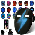 HD Luminous LED Mask with Voice Recognition Gesture Sensing Support Video Animation Programmable App Light up Mask - Big Tim's Magic Emporium