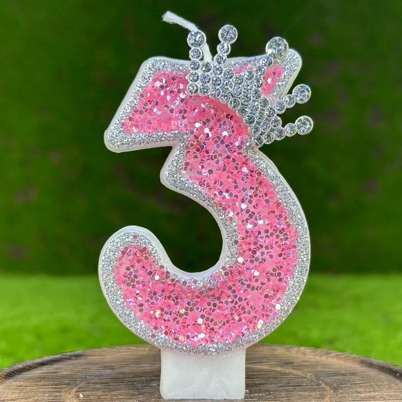 Cake Party Decoration DIY Birthday, Crown Creative Digital Birthday Candles