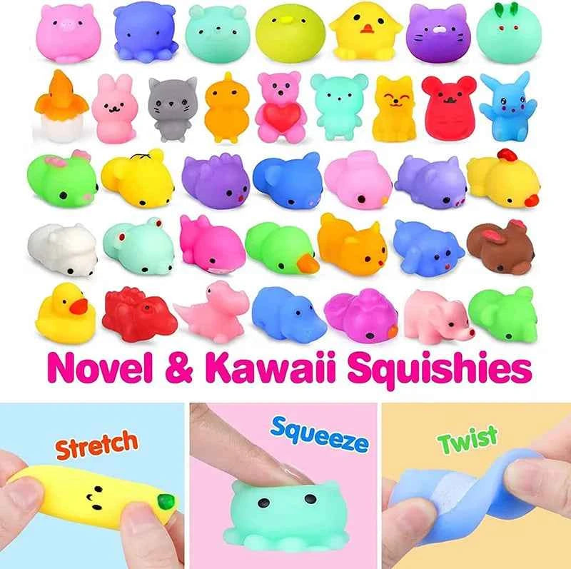 117/124Pc Kids Birthday Party Popular Pinata Stuffed Toy Finger Skateboard Tumbler Fidget Toys Carnival Prize Pinata Filler Gift