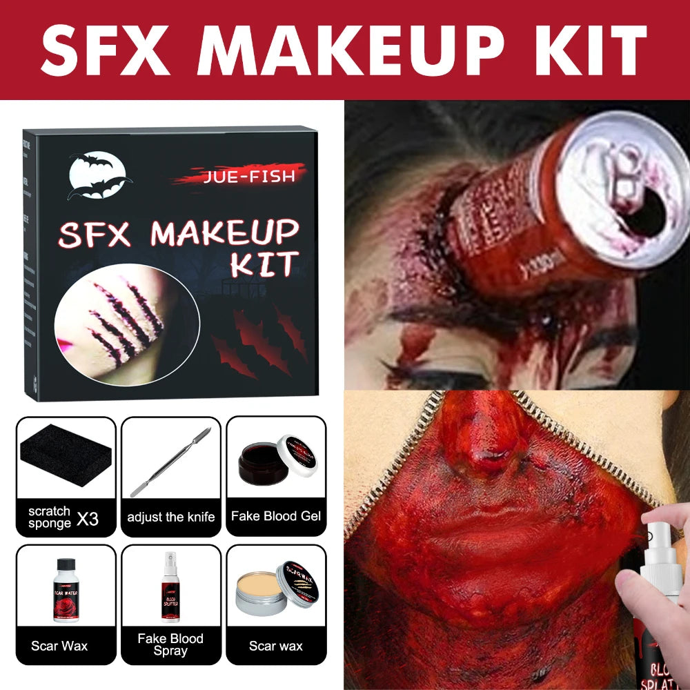 2PCS Halloween Face Painting Kit Highly Pigmented Face Body brus Paint Black and White for DIY Cosplay Theme Parties Body Makeup
