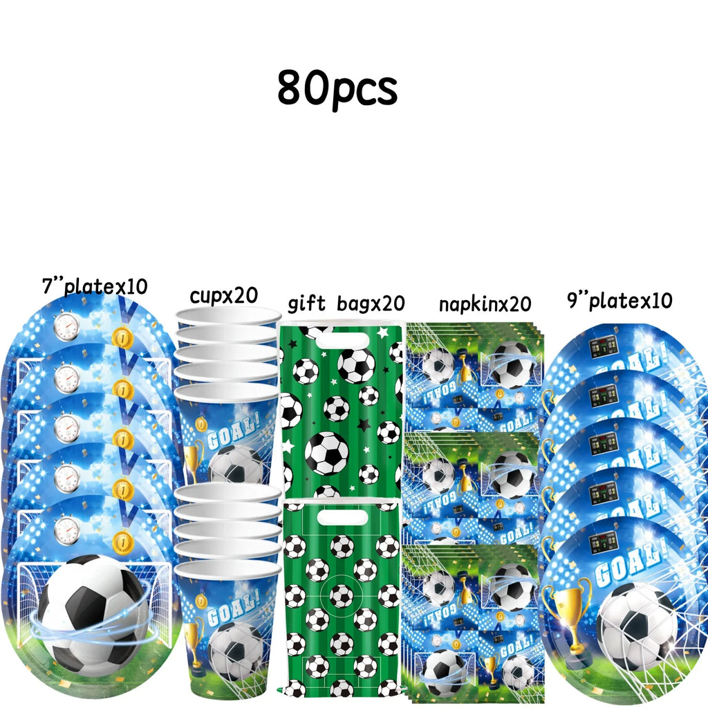 Football Party Stuff Soccer Party Tableware Tablecloth Napkin Cup Plate Soccer Party Backdrop Baby Shower Football Party Favors - Big Tim's Magic Emporium