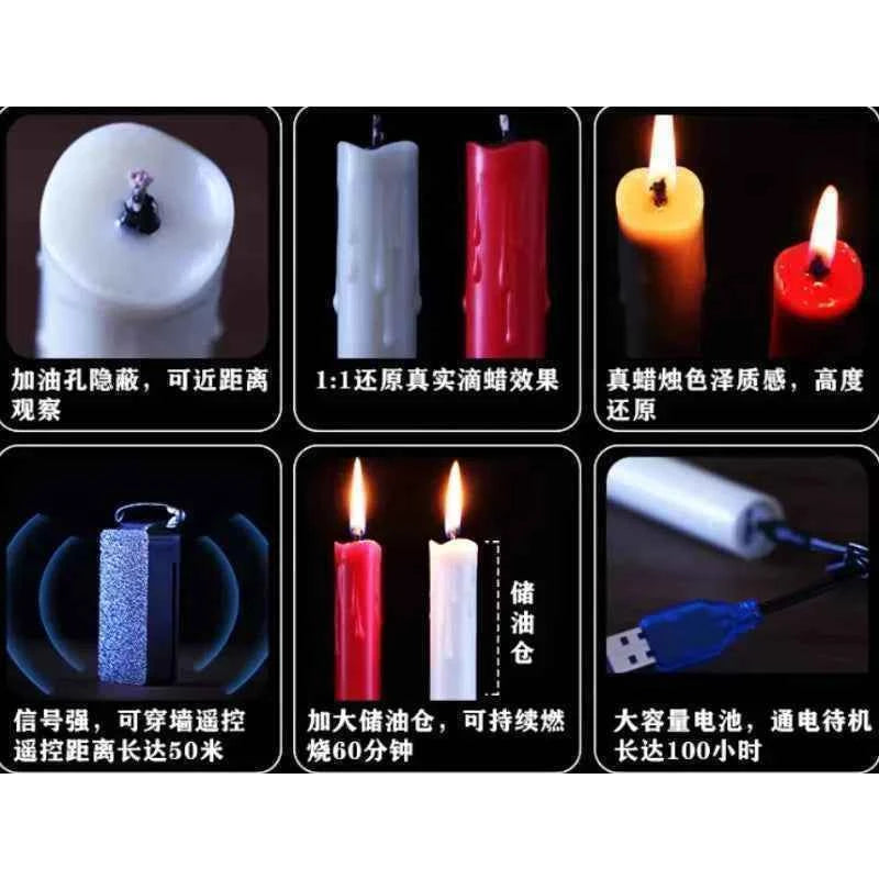 Remote Control Ignition Candle 4.0 Magic Trick Self Lighting Flame Illusion Stage Magic Magician Props Close-Up Magia Tool Games